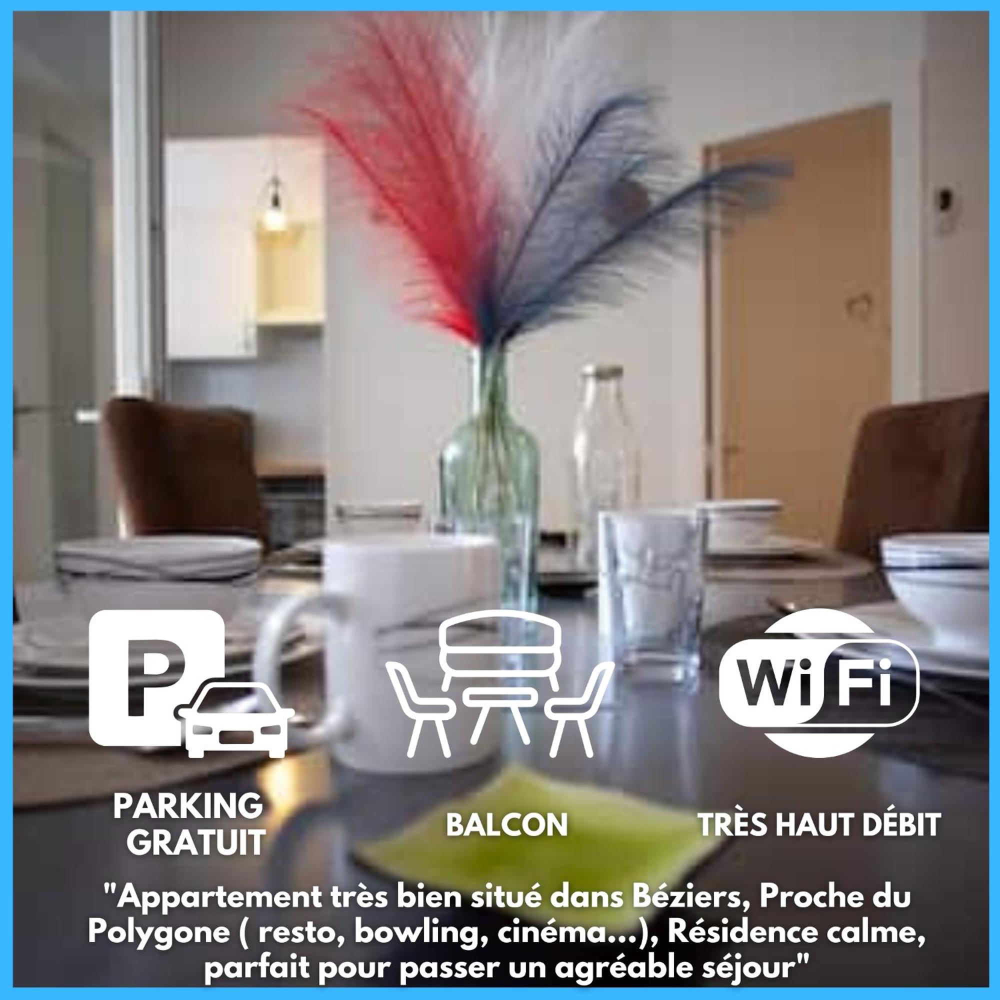 Le Cypres - Appartement Ideal Pour Vos Vacances Ou Vos Deplacements Professionnels A Béziers Exterior foto